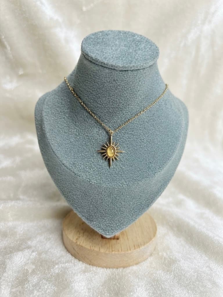Sunburst Opal Pendant Necklace