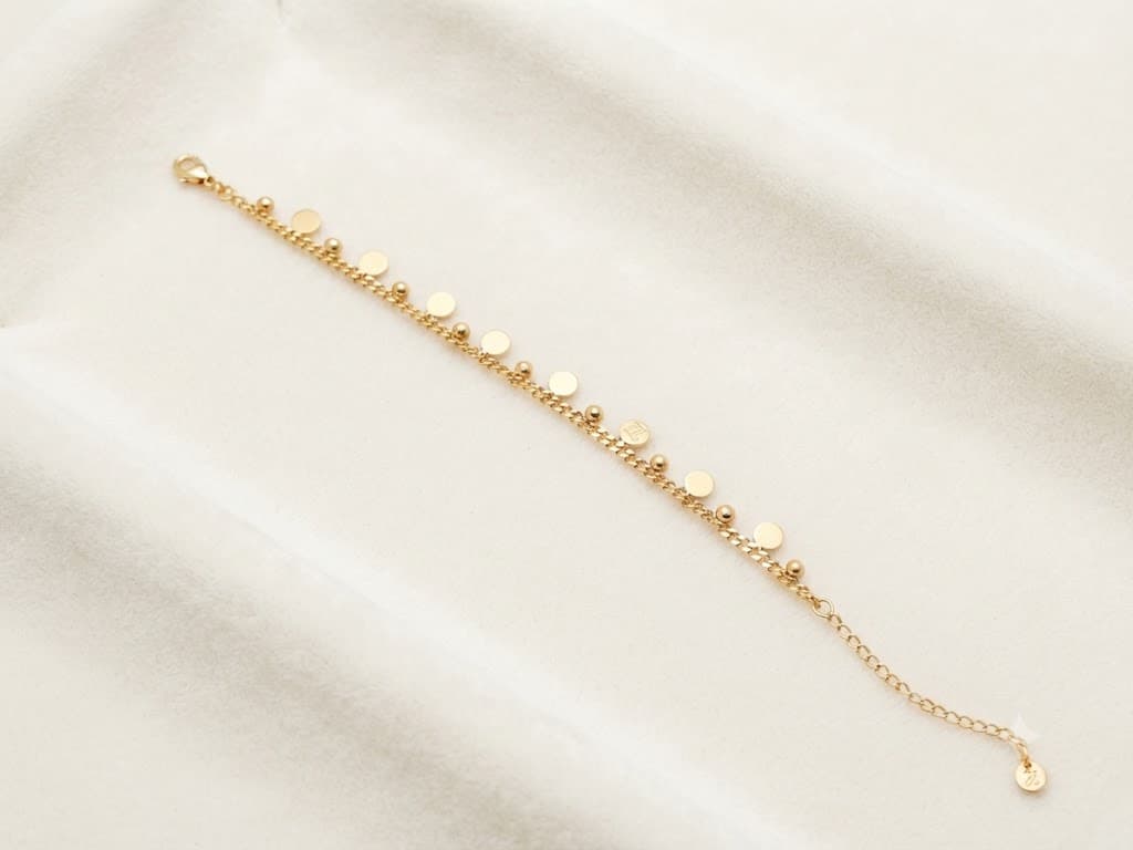 Disc & Bead Satellite Chain Bracelet