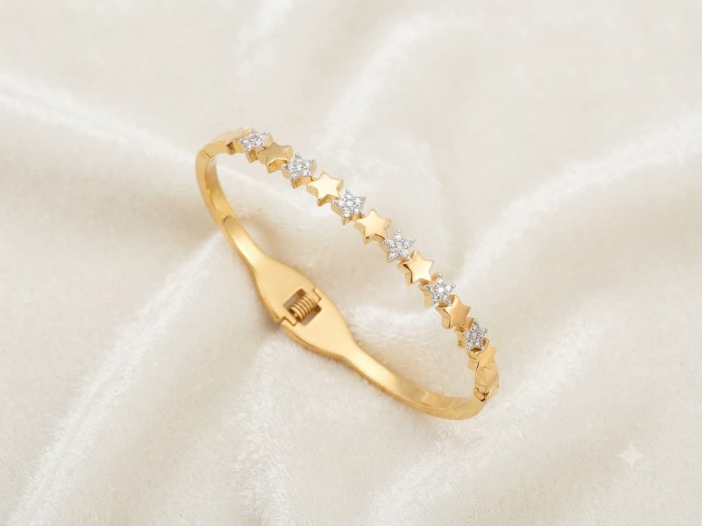 Polished Star Bangle