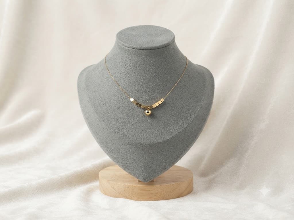 Cube and Sphere Necklace