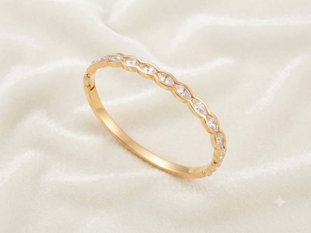 Marquise Cluster Eternity Bangle