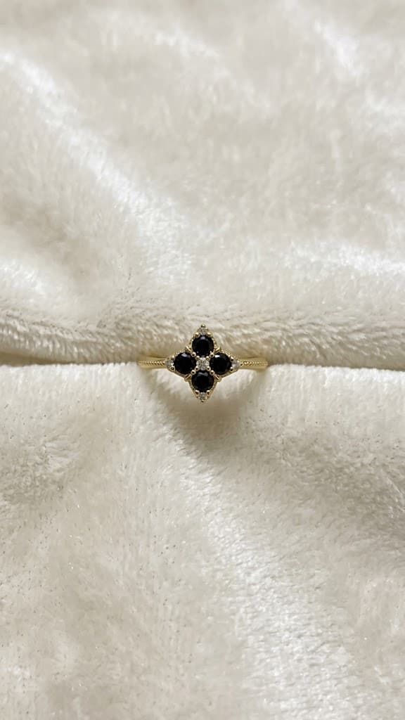 The Noir Clover Ring