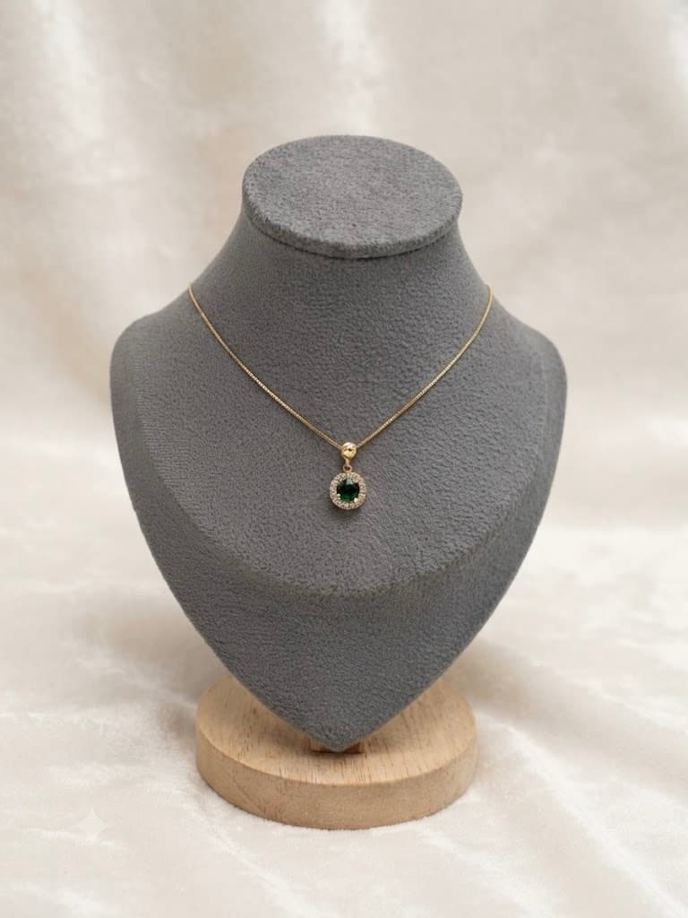Emerald Solitaire Necklace