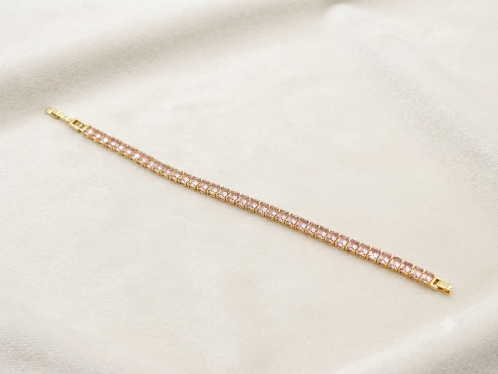 Emerald-Cut White tennis bracelet