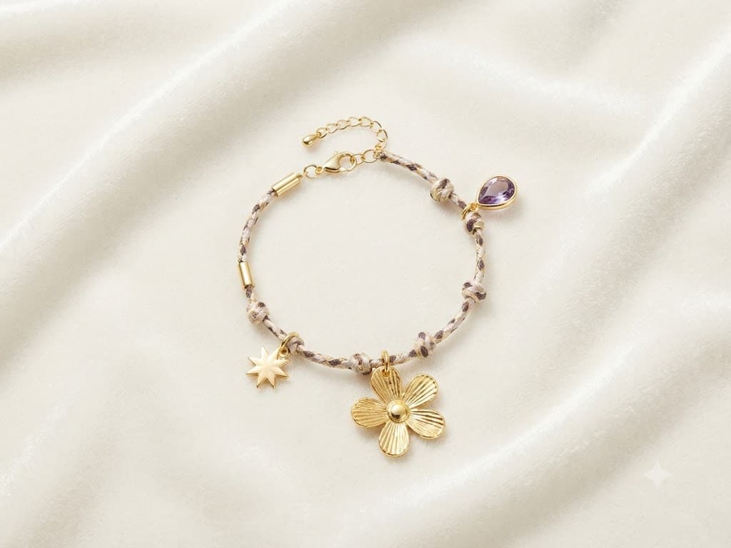 Celestial Floral Braided Bracelet