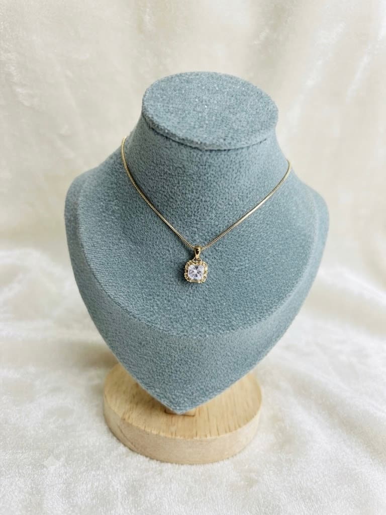 Cushion-Cut Solitaire Necklace