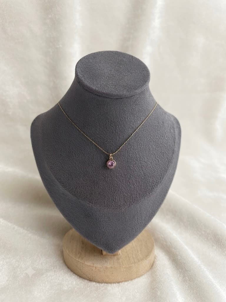 Blushing Solitaire Pendant