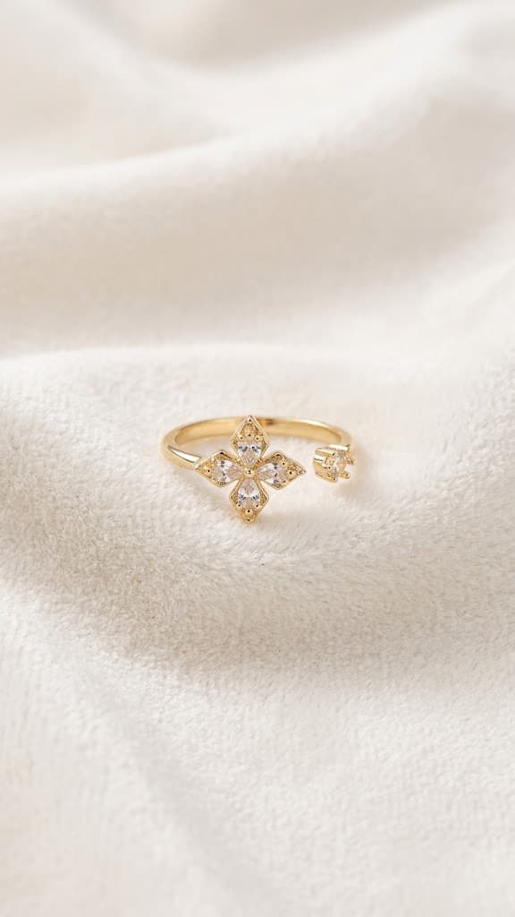 Botanical Sparkle Open Ring
